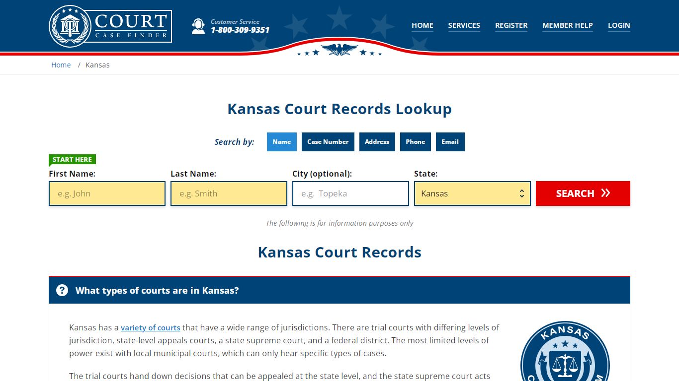 Kansas Court Records Lookup - KS Court Case Search